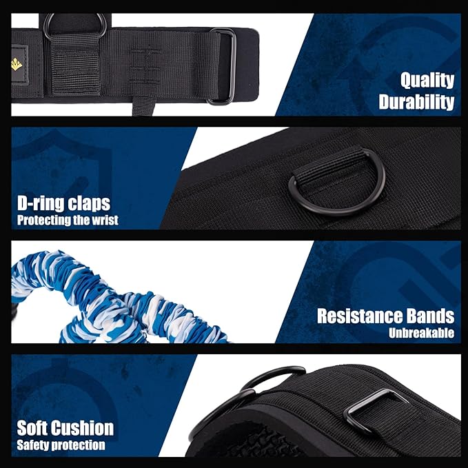 MANUEKLEAR Shadow Boxing Resistance Bands for MMA and Martial Arts, Three Resistance Levels of Full Body Resistance Bands for Boxing Fitness to Enhance Speed and Power