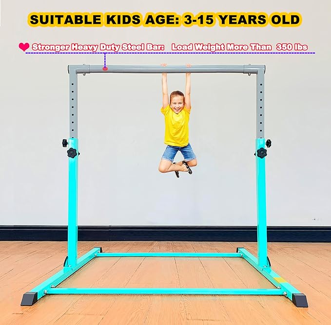 MARFULA Gymnastic Bar for Kids Gymnastic Kip Bar Horizontal Bar Gymnastic Training Equipment for Kids 3-15 Years Home and Club Use