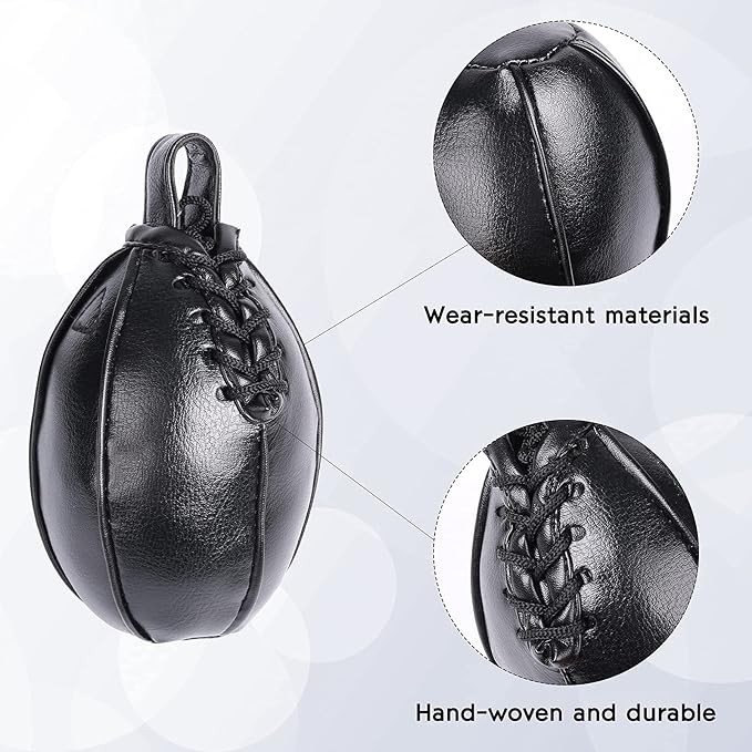 INNOLIFE Boxing Slip Bag, Dodge Hide Speed Ball for Reflex Training, MMA Pendulum Training - Maize Leather Ball Included
