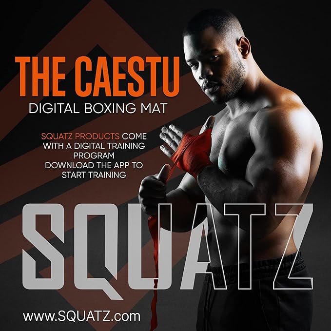 SQUATZ Portable Boxing Mat - Punching Unit with Advanced Digital Counter, Punching Mat for Strength Training, and Exercise, Automated Screen System, for Athletes and Beginners - Easy to Install