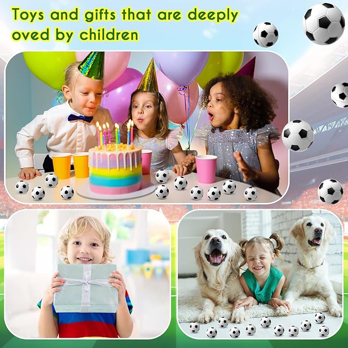 Blulu 30 Pcs Mini Soccer Stress Balls Bulk 1. 6 Inch Small Foam Balls for Kids Stress Relief Relaxation Soccer Party Favors Sport Team Gifts Party Bags Fillers Decoration School Carnival Reward