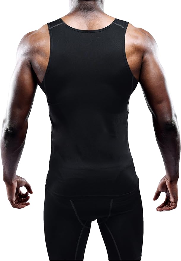 NELEUS Men's 3 Pack Athletic Compression Under Base Layer Sport Tank Top
