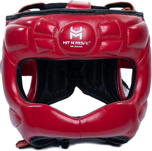 HIT N MOVE® Air Armor Face Saver Boxing Headgear, Lightweight Protective Gear for MMA, Kickboxing, Martial Arts, Training & Sparring and Combat Sports
