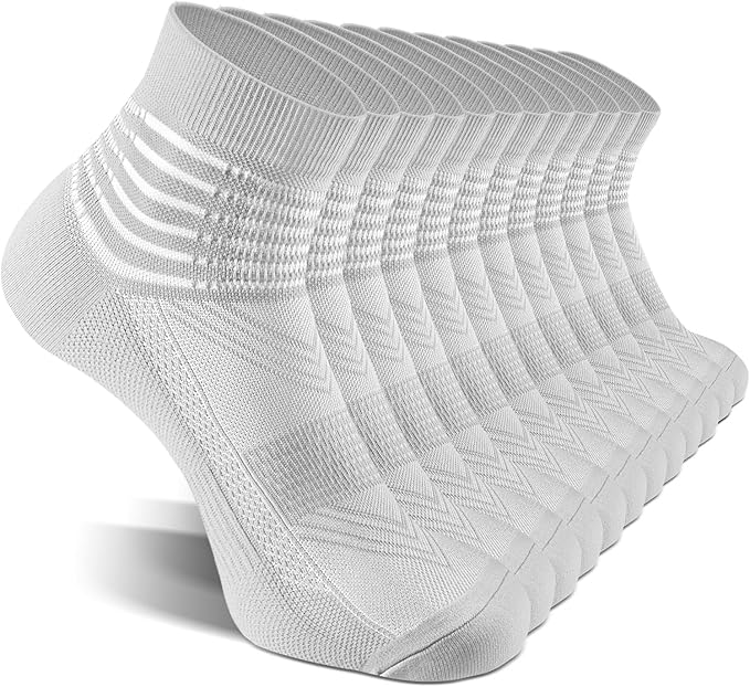 IRAMY Compression Ankle Support Socks Coolmax Wicking Cushioned Athletic Plantar Fasciitis Relief Men Women 2/3/6 Pairs