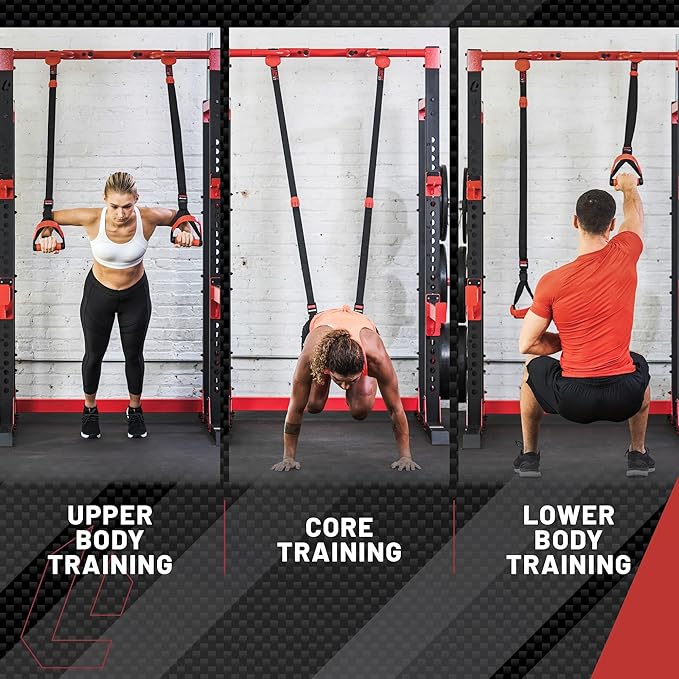 Lifeline Jungle Gym XT Body Weight Suspension Trainer System – Patented Split Anchor, Full-Body Workout, Lightweight Home Suspension Training Kit for Home Gym, Workout Equipment