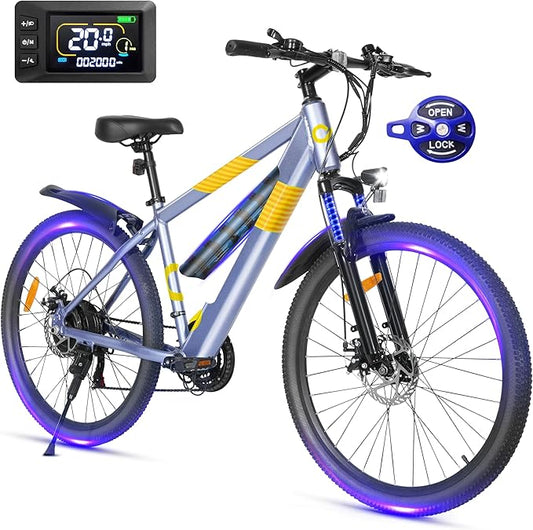 Electric Bike for Adults,26" E-Bike with 700W Peak Motor 21-Speed,Up to 50 Miles Removable Battery,Front Fork Suspension Dual Disc Brakes,Ebikes for Adults Commute Mountain All Terrain