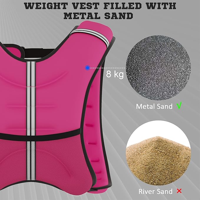 Soozier Body Weighted Vest with Pocket, Soft Skin-Friendly Weighted Workout Vest, Adjustable Weighted Running Equipment, 17.6 lbs.