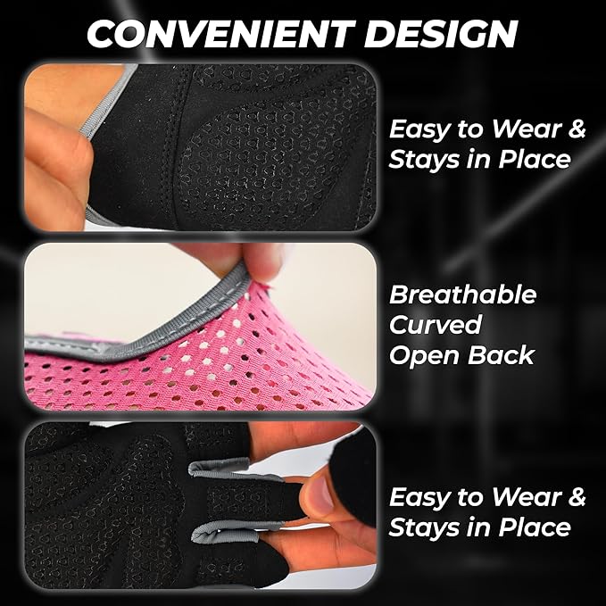 FIGHTSENSE Workout Gloves for Men Women, Weight Lifting Gloves with Non-Slip Silicon Padded Palm, Breathable, Lightweight Exercise Gym Gloves for Weightlifting Powerlifting Cycling Rowing