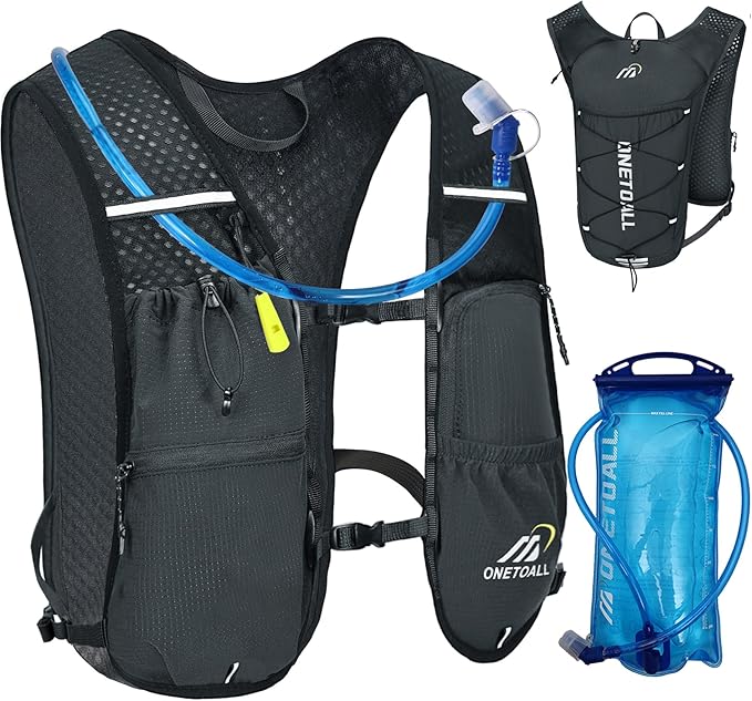 Running Vest for Women & Men, Lightweight 150g Hydration Backpack, 6L Pack for Trail Running, Marathon, Hiking, Cycling, Jogging, Adjustable Fit