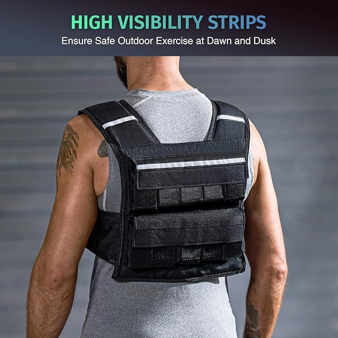 ZELUS 23lb|45lb Weighted Vest with Iron Weights for Exercise, Adjustable Weight Vest for Men, Workout Vest for Home Workouts Cardio Strength Training Weight Loss