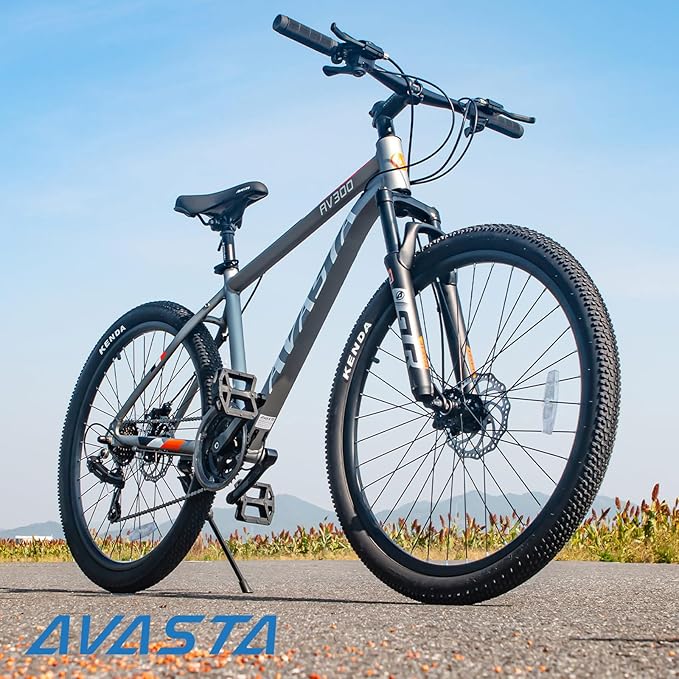 AVASTA AV300 26 27.5 inch Mountain Bike with 21-Speed，Aluminum Frame, Dual Disc Brake, Comfortable Saddle,Multiple Colors