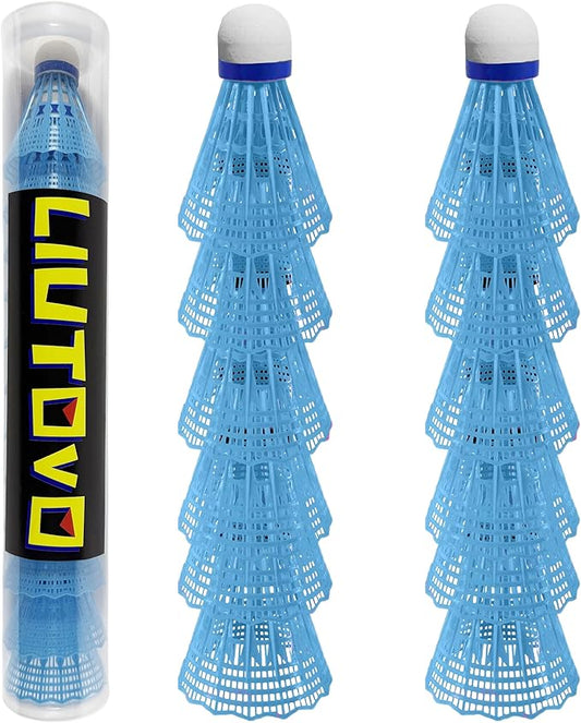 12 Packs Nylon Badminton Shuttlecocks Birdies Nylon Feather Shuttlecocks Badminton Birdies Great Stability ＆ Durability Indoor Outdoor Sports Hight Speed Training