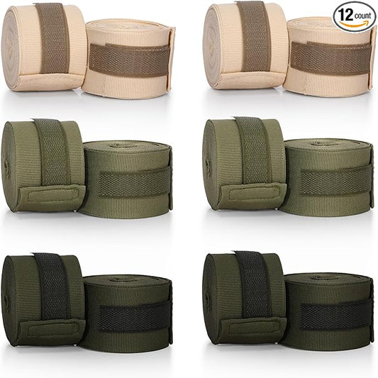 Junkin 6 Pairs Boxing Hand Wraps for Boxing Wraps Wrist Pugilism Handwraps for Men Women Kickboxing Muay Thai MMA