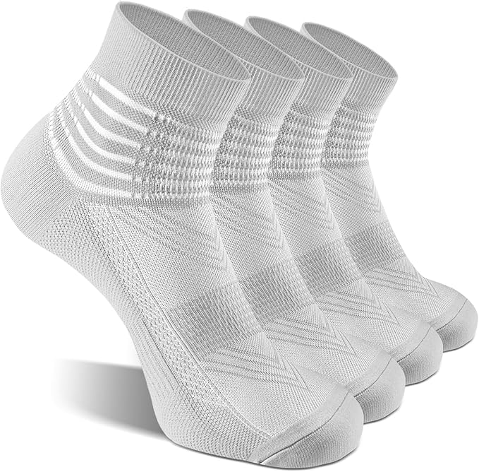 IRAMY Compression Ankle Support Socks Coolmax Wicking Cushioned Athletic Plantar Fasciitis Relief Men Women 2/3/6 Pairs