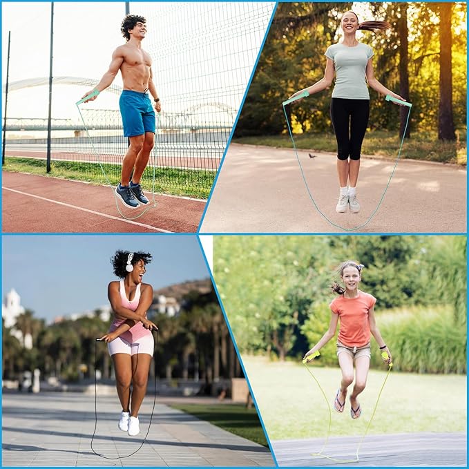 10 Pack Jump Ropes for Kids, PVC Skipping Rope with Plastic Handles, Adjustable Jumping Ropes, Lightweight Speed Rope for Women Men Outdoor Fitness Exercise Training Racing, 5 Colors