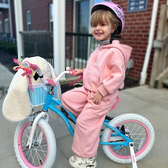 RoyalBaby Girls Bike EZ Bike Stargirl Training Free Balance to Pedal Easy Learning Bicycle, 12-20 Inch for Toddlers & Big Kids.