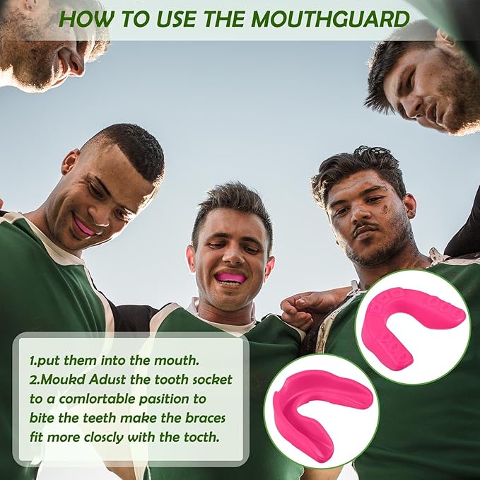 Kathfly 100 Pcs Youth Mouth Guard for Sports Mouthguard Athletic Football Mouth Guard Football Mouthpiece Gum Protection for Boxing Basketball Hockey Karate (Pink)