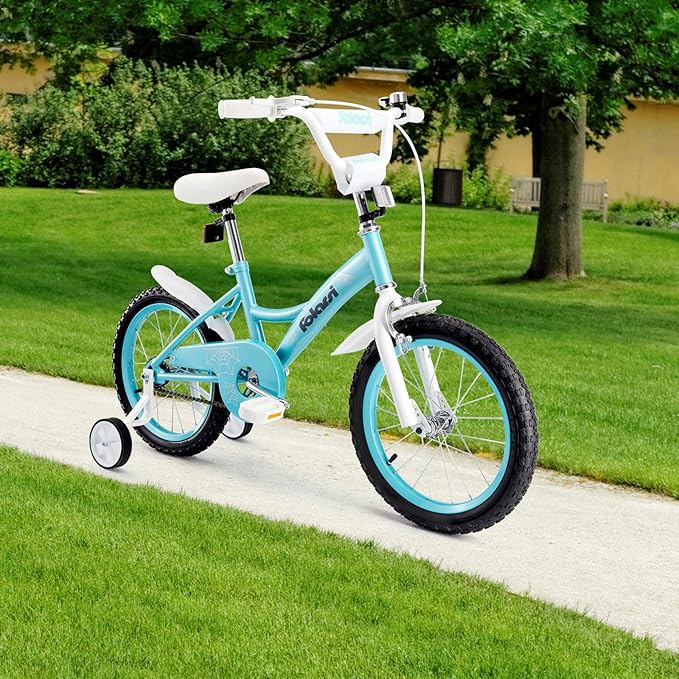 Kids Bike 14 16 18 Inch Bicycle for 3-9 Years Boys Girls Bike，Children's Bicycle with Bell Training Wheels, Multiple Colors