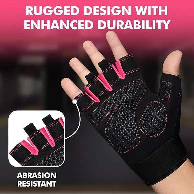 Gym Gloves for Weight Lifting,Workout Gloves with Full Palm Protection–Breathable Fitness Glove for Men & Women,Powerlifting,Pull Ups,Cycling,Gym Training