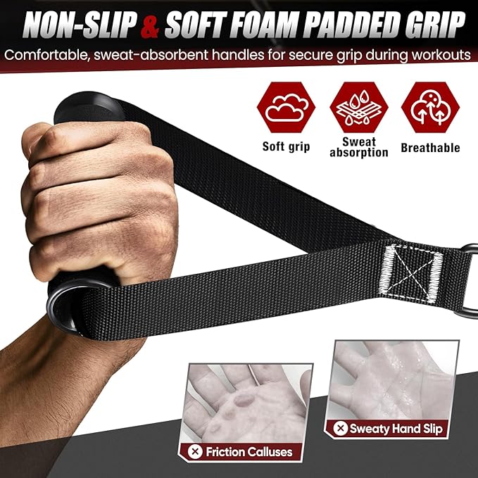 HPYGN Resistance Bands, Exercise Bands for Working Out, Workout Bands Men, Fitness Band with Handle, Door Anchor, Home Gym Equipment for Musle Training, Physical Therapy, Strength Training, Shape Body