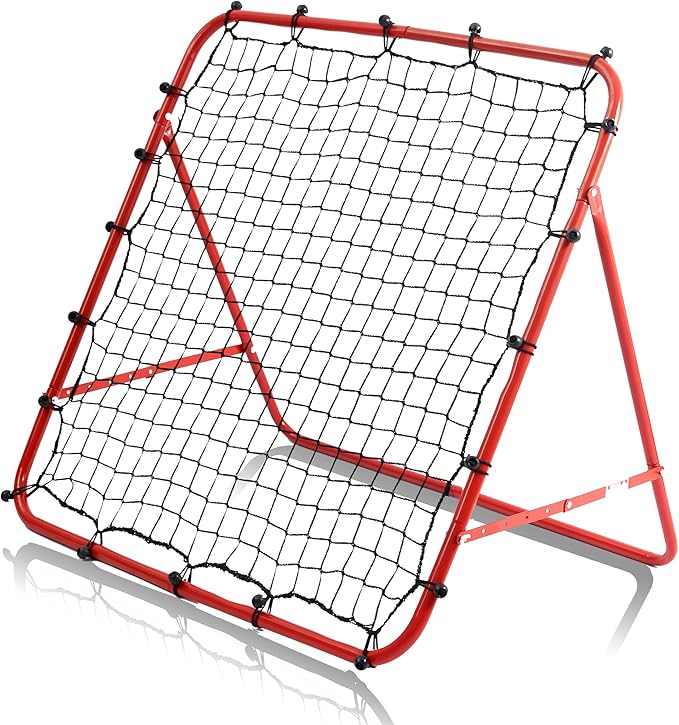 Soccer Rebounder Net - Portable Bounce Back Trainer for Soccer, Baseball, Softball & Lacrosse | Adjustable Practice Target Pitchback Net for Backyard Training Equipment Gift for Kids & Adults