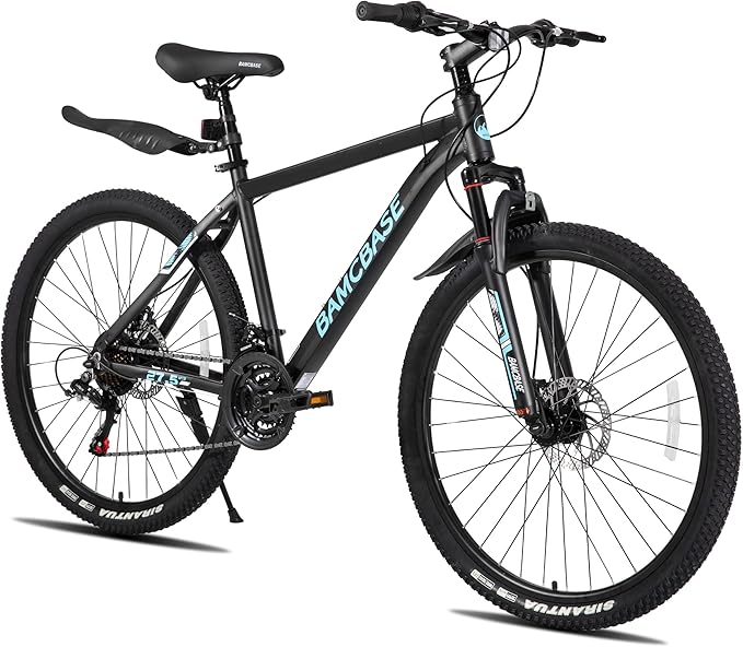 HILAND 26 27.5 Inch Mountain Bike, Mens and Womens Aluminum Frame MTB with 21 Speeds, Dis Brake, Hardtail Bicycle for Adults