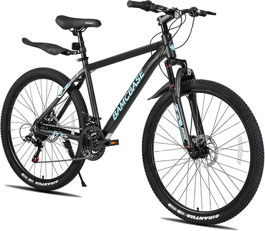 HILAND 26 27.5 Inch Mountain Bike, Mens and Womens Aluminum Frame MTB with 21 Speeds, Dis Brake, Hardtail Bicycle for Adults
