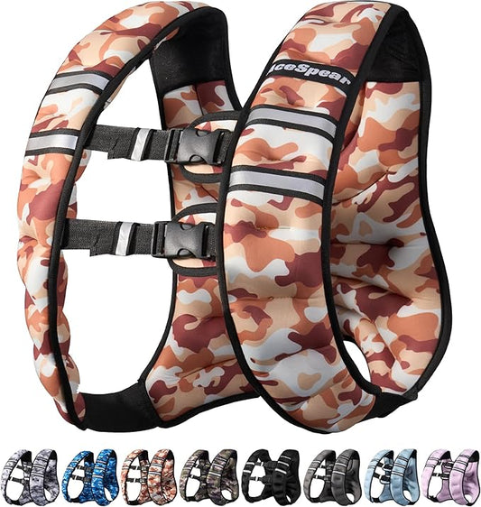 AceSpear Weighted Vest for Men Women 6lbs/8lbs/10lbs/12lbs/14lbs/16lbs/18lbs Body Weight Vest with Reflective Stripe for Running Walking Jogging Fitness Strength Training Workout