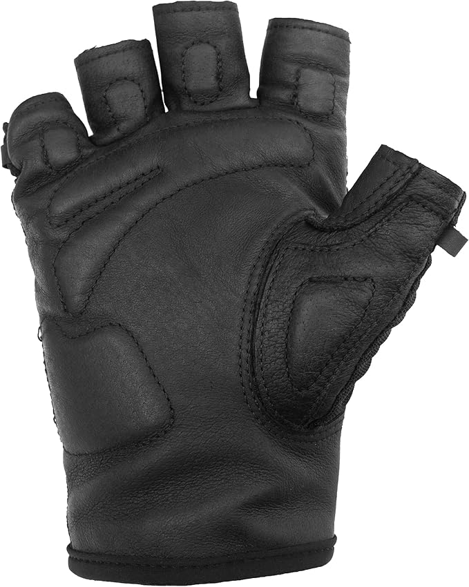 Superset Leather Workout Gloves for Weight-Lifting (Padded) Perfect for Gym Training (Breathable) Black Size : 10 Mens L
