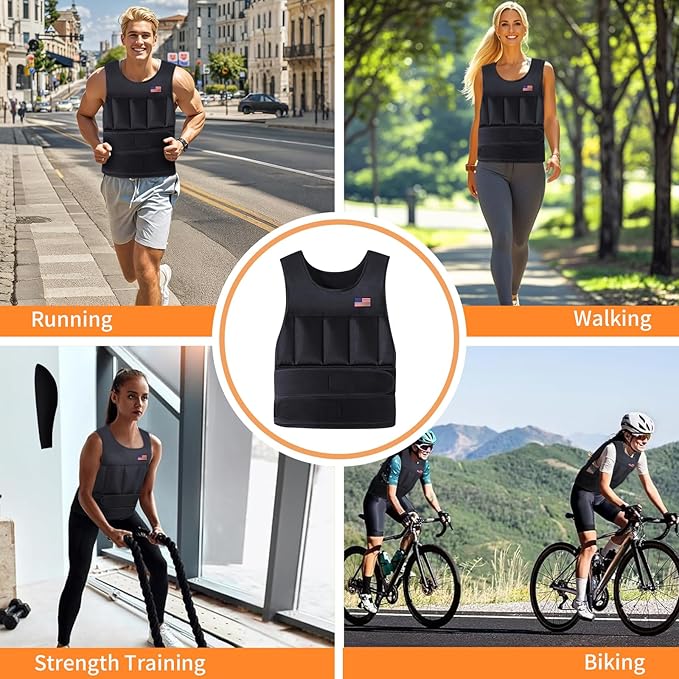 Adjustable Weighted Vest for Men Women,2-20 Lbs Adjustable Weighted Vest with Straps Womens Running Weight Vest for Walking Strength Training Fitness