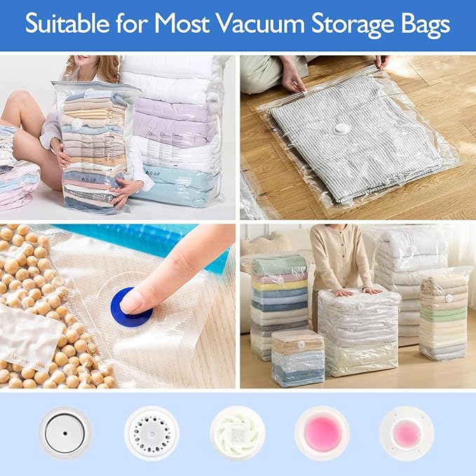 Portable Pump for Inflatables, Mini Air Pump for Inflatables,Inflation/Deflation, USB-C Electric Inflator Air Pump with 5 Nozzles, Tiny Air Pumps for Pool Floats Air Mattress Vacuum Storage Bags