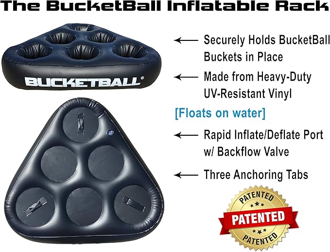 BucketBall | Team Color Edition | Party Pack (Orange/Yellow): Original Yard Pong Game: Best Camping, Beach, Lawn, Outdoor, Family, Adult, Tailgate, Jumbo, Giant Game