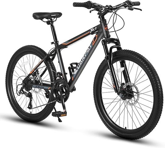 24/26/27.5 Inch Wheels Mountain Bike Shimano 21 Speeds with Mechanical Disc Brakes Aluminum/High-Carbon Steel Frame Suspension MTB Bikes Mountain Bicycle for Adult & Teenagers