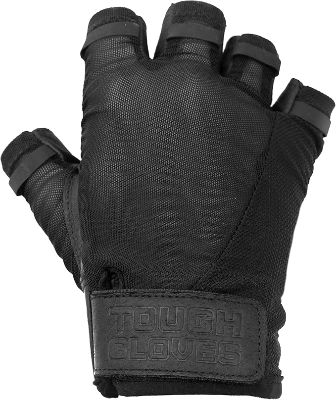 Superset Leather Workout Gloves for Weight-Lifting (Padded) Perfect for Gym Training (Breathable) Black /Size : 7 Mens XS Womens M