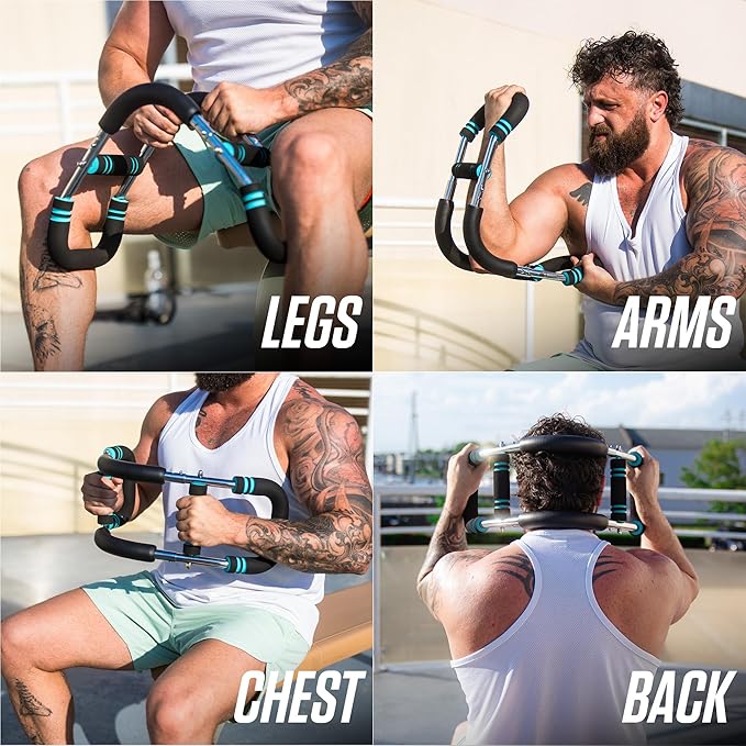 Twister Arm Trainer, 40–100lb Adjustable Chest Workout Equipment, Arm Trainer & Portable Power Twister Bar – Detachable Design for Full Upper Body Workout at Home & Gym