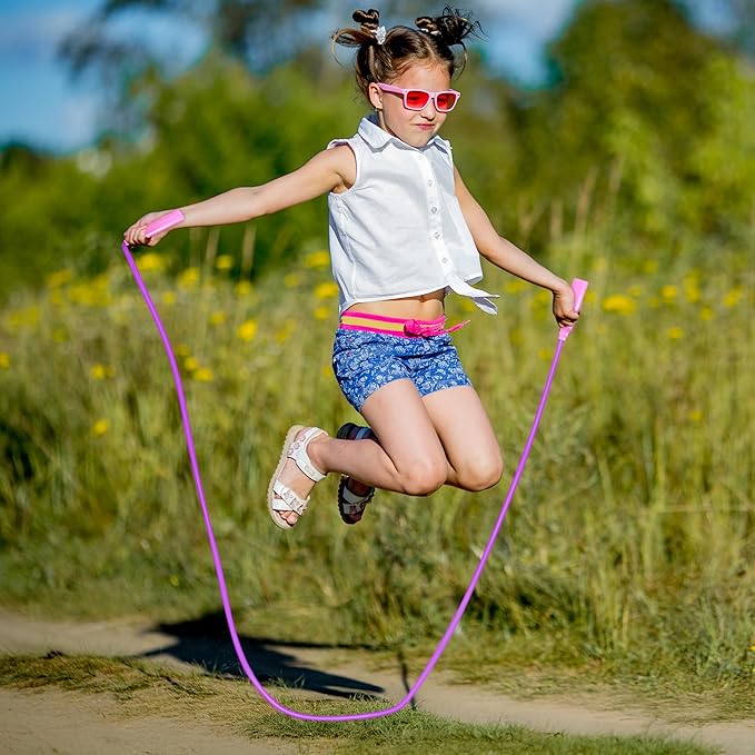 Jump Ropes for Kids, Colorful Jump Ropes for Kids Bulk, Adjustable Skipping Ropesfor Boys Girls, Tangle-Free Plastic Jumping Ropes for Party Favor Exercise Outdoor Activity