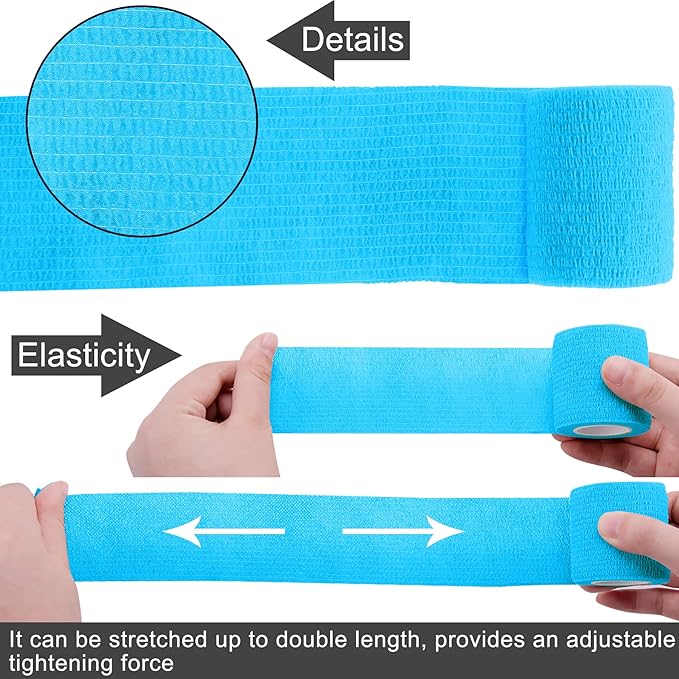 BQTQ 120 Rolls Self Adhesive Bandage 2 Inch Self Adherent Wrap Colored Tape Sticky Athletic Wrap for Sports Vet Wrist Ankle Sprains (Rich Color)