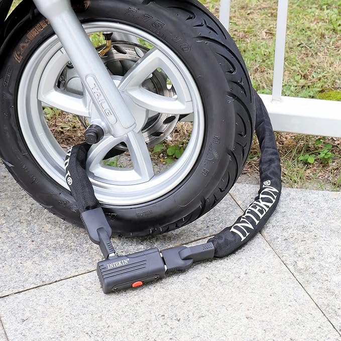 Bike Chain Lock 3FT/4FT/5FT Heavy Duty Bike Lock Anti-Theft Bicycle Chain Lock 8mm/10mm Thicker Bicycle Lock Chain Bike Lock with 3 Keys for Bike, Motorcycle