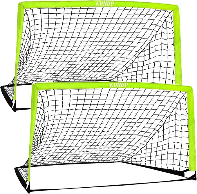 2 of 5×3 6x4 9x5 FT Portable Kids Soccer Goals Set, Foldable Soccer Practice Nets for Backyard with Carrying Bag for Toddler Youth Pop Up Soccer Training Equipment Indoor Outdoor Sports Game Gift