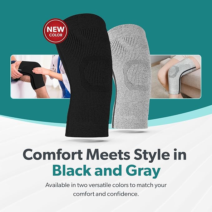 BraceAbility Knee Compression Sleeve - Knit Knee Pain Brace for Men and Women, Arthritis Relief, Meniscus Tear, Running, Workout, Sports, Swelling, Athletic Support for Joint Stability (XS/S Black)