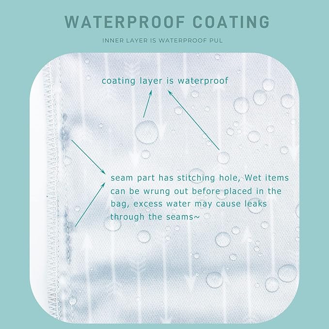 Wet Dry Bag Waterproof Reusable Wet Bag for Swimsuit, Travel, Beach, Pool, Bathing, Diapers, Dirty Yoga Gym Clothes Toiletries Daycare Organizer with Two Zippered Pockets (yellow leaf)