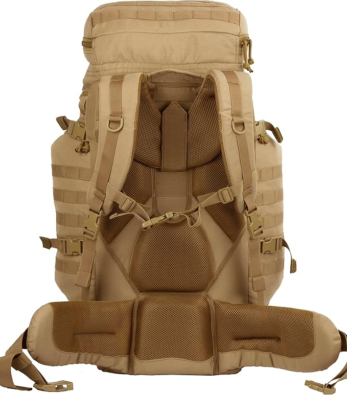 Large Military Backpack Army Rucksack Tactical MOLLE Pack for Camping Backpacking Hunting Bushcraft Adventure 70L…