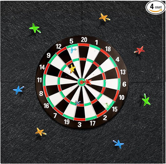 Extended Length Dart Board Surround Wall Protectors Fit 17.75'' and 18'' Dartboard Dart Backboard Felt Wall with Removable Adhesive Tabs