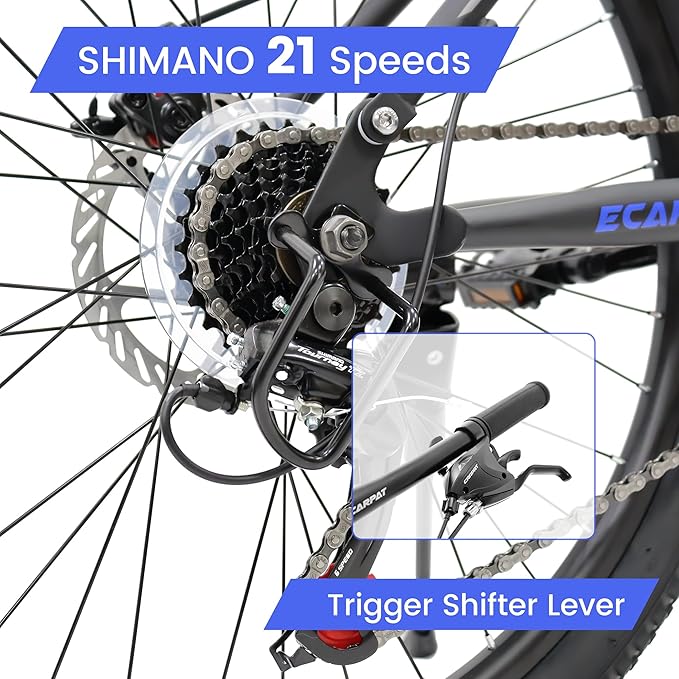 26 Inch Mountain Bike Dual Suspension for Mens Boys, 21 Speeds Steel Women Girls Mountain Bike Summer Travel Trip, Disc Brakes Adult Teens Sport Men Women Bicycle for Trail Commuter City Road