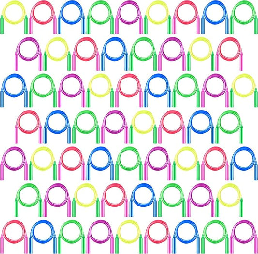 Aodaer Kids Jump Rope Set Colorful Outdoor Jump Ropes 7.3 Feet Adjustable Skipping Ropes for Outdoor Fun Activity Great Party Favor