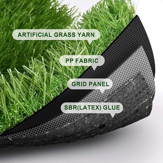 Yescom Sports Sled Strips Turf Gym Turf Flooring for Weight Sled Push Gym Equipment Outdoor Indoor Use 50'x3'x4PCS(600 Sq.Ft) 1.38" H