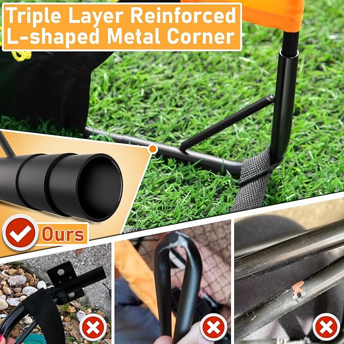 Soccer Goal 7'x5', 6.6‘x3.3', 5'x3.6', 4'x3', 3'x2.2' Soccer Net for Kids Backyard