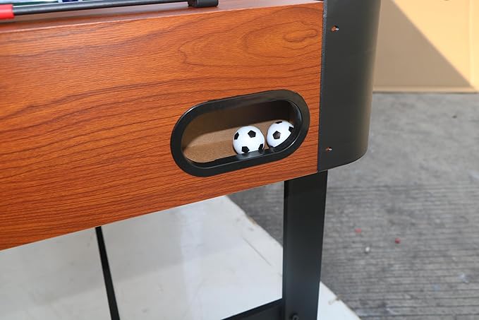 4ft/4.5ft Foosball Table and Balls Set for Adults and Kids, Soccer Game Table, Sturdy Football Table Arcade with Cup Holders & Heavy-Duty Legs, for Indoor or Outdoor