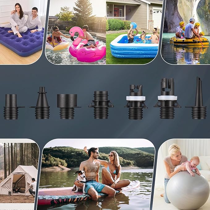 Paddle Board Pump, SUP Electric Pump, Professional 20 PSI Portable Air Compressor with Auto-Off, Deflation Function and 12V DC Car Cigarette Lighter for Inflatables, Kayaks and Boats