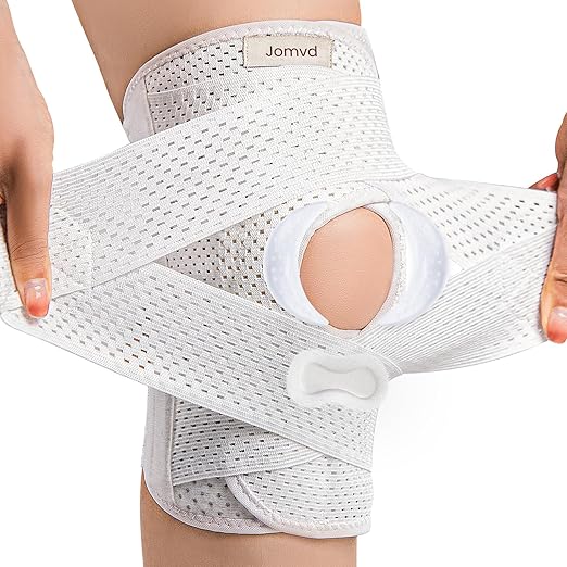 Knee Brace for Meniscus Tear, Knee Pain, Adjustable Breathable Knee Support with Side Stabilizers for Knee Pain Arthritis Recovery Joint Support, Women and Men